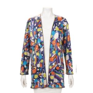 VINTAGE 1980s Missoni 'Op-art' Sequined Cardigan - Approx Size 4-6 US